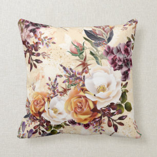 Almohada floral de la melodía del ciruelo rico