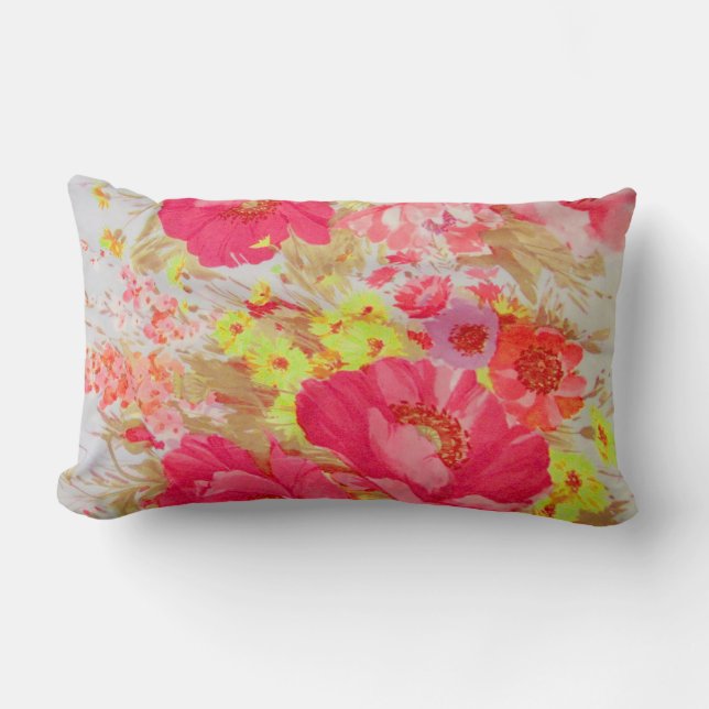 Almohada floral de las rosas fuertes y del (Anverso)