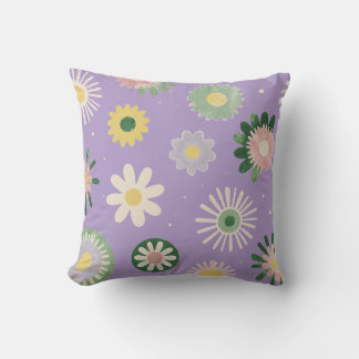 Almohada floral de lavanda Daisy