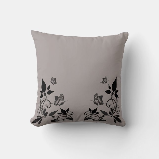 Almohada floral de mariposa emocional (Anverso)