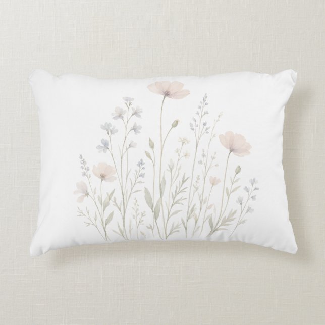 Almohada Floral de Prado Decoración Botánica (Anverso)