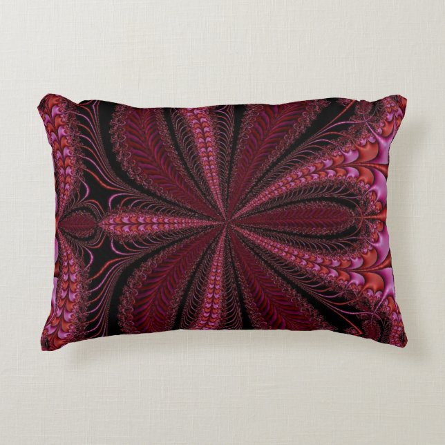 Almohada floral del acento del fractal de los (Anverso)