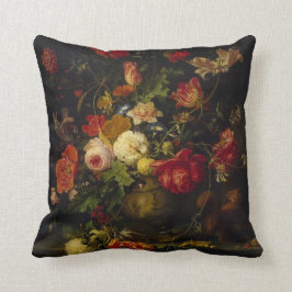Almohada floral del arte elegante del vintage