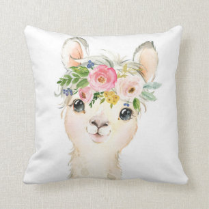 Almohada floral del cuarto de niños de la niña d