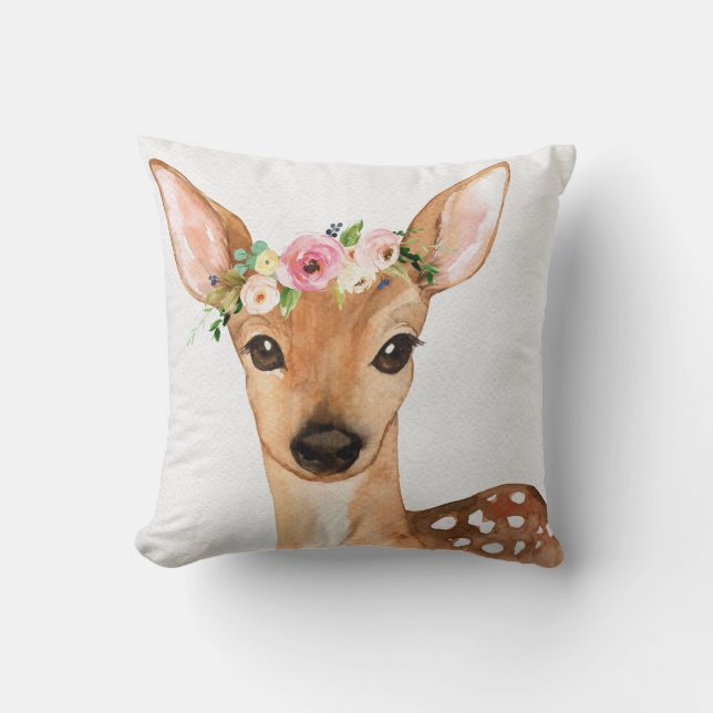 Almohada floral del cuarto de niños de la niña de (Anverso)