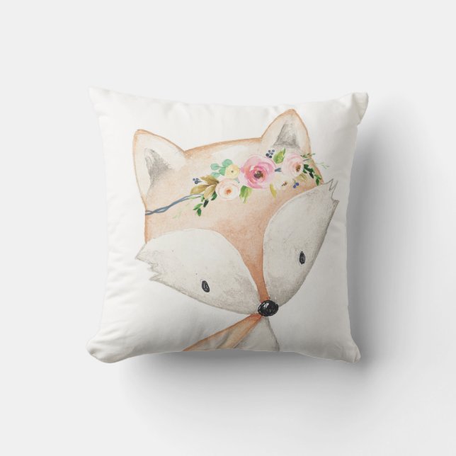 Almohada floral del cuarto de niños de la niña del (Anverso)
