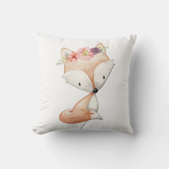 Almohada floral del cuarto de niños del arbolado (Anverso)