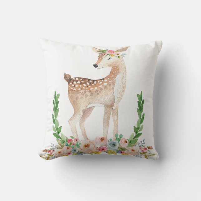 Almohada floral del cuarto de niños del bebé de (Anverso)