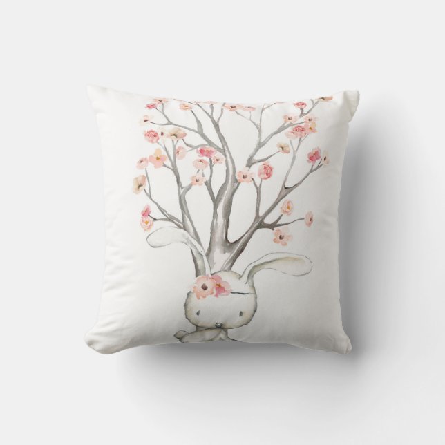 Almohada floral del cuarto de niños del bebé del (Anverso)