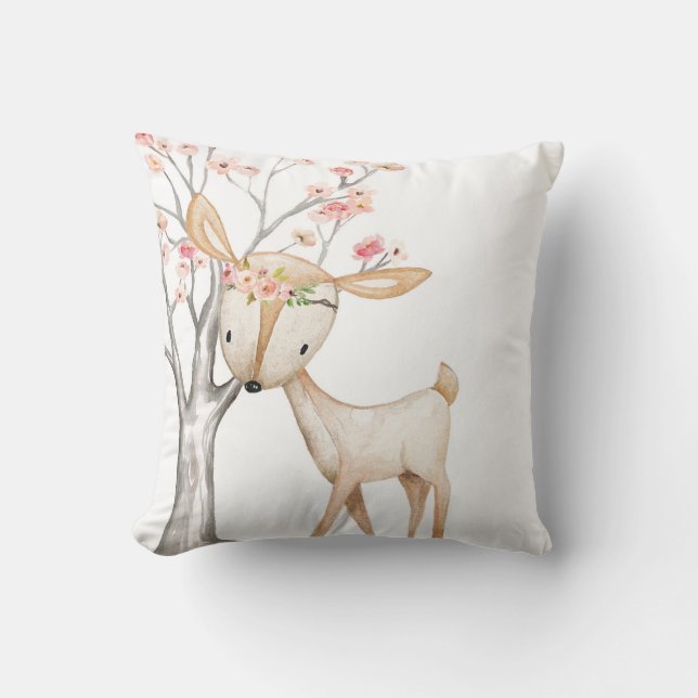 Almohada floral del cuarto de niños del bebé del (Anverso)