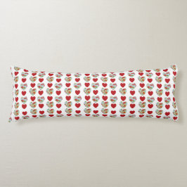Almohada floral del cuerpo del corazón