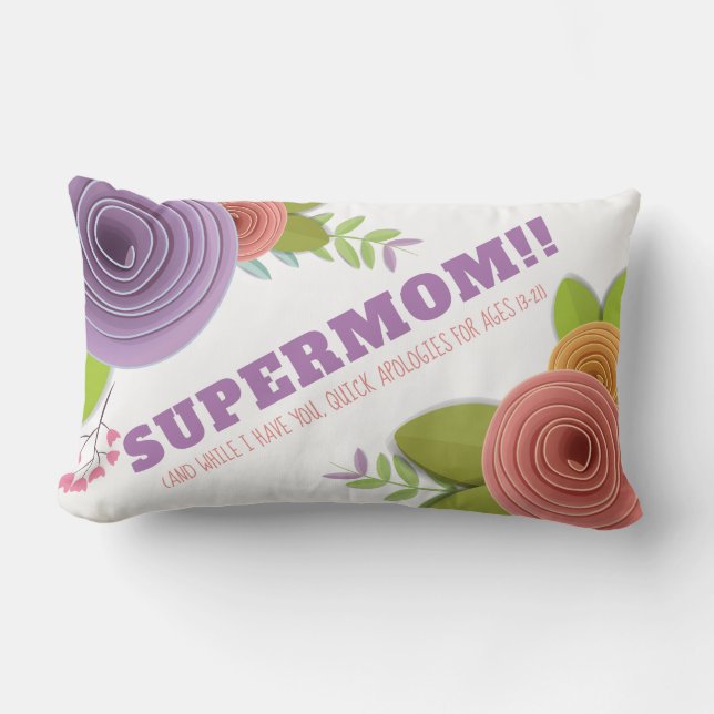 Almohada floral del Día de la Madre Personalizada (Anverso)