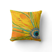 Almohada floral del estallido grande