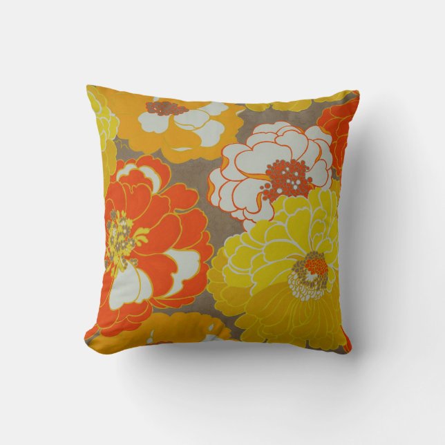 Almohada floral del LA del museo (Anverso)