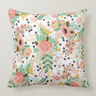 Almohada floral del vintage