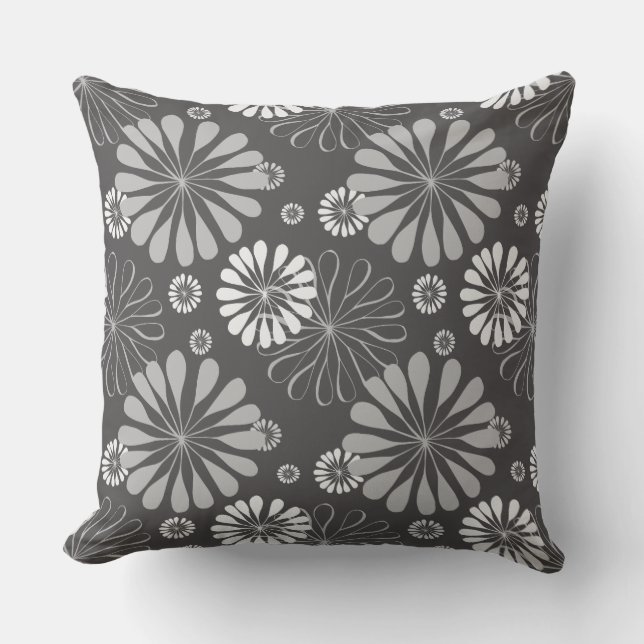 almohada floral gris (Anverso)