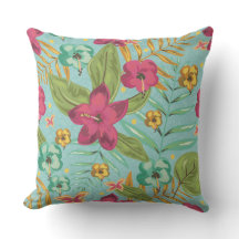 Almohada floral hawaiana al aire libre