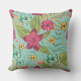 Almohada floral hawaiana al aire libre