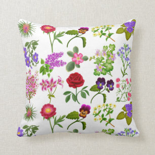 Almohada floral inglesa del jardín