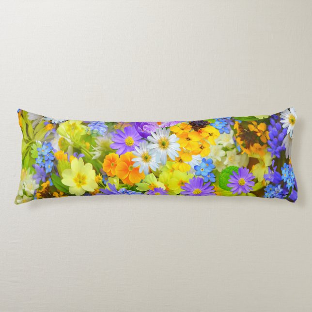 Almohada floral magnífica del cuerpo (Anverso)