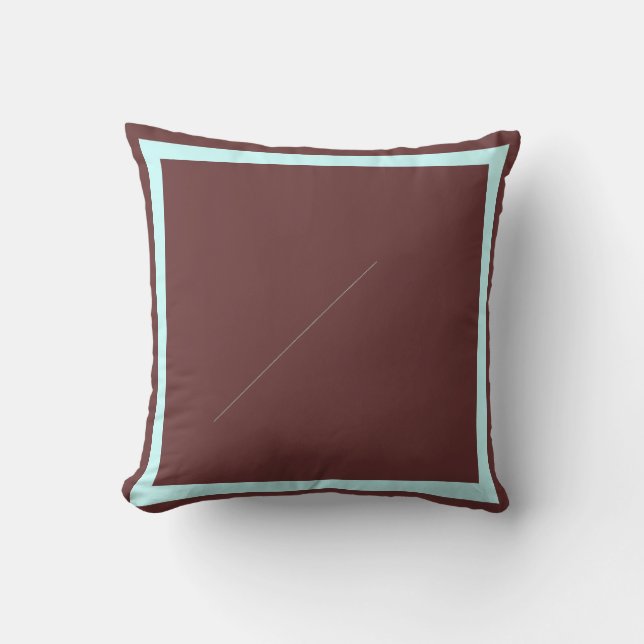 almohada floral marrón y azul / verde azulada (Anverso)