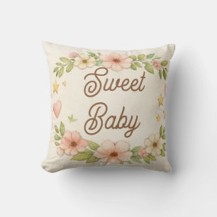 Almohada Floral para Baby Shower Dulce   Decoració