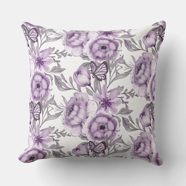Almohada floral para echar (Anverso)