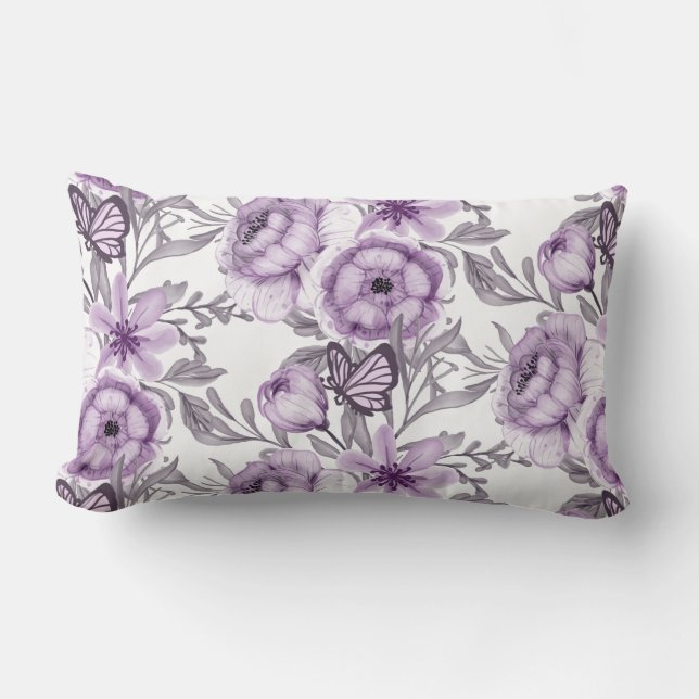 Almohada floral para echar (Anverso)