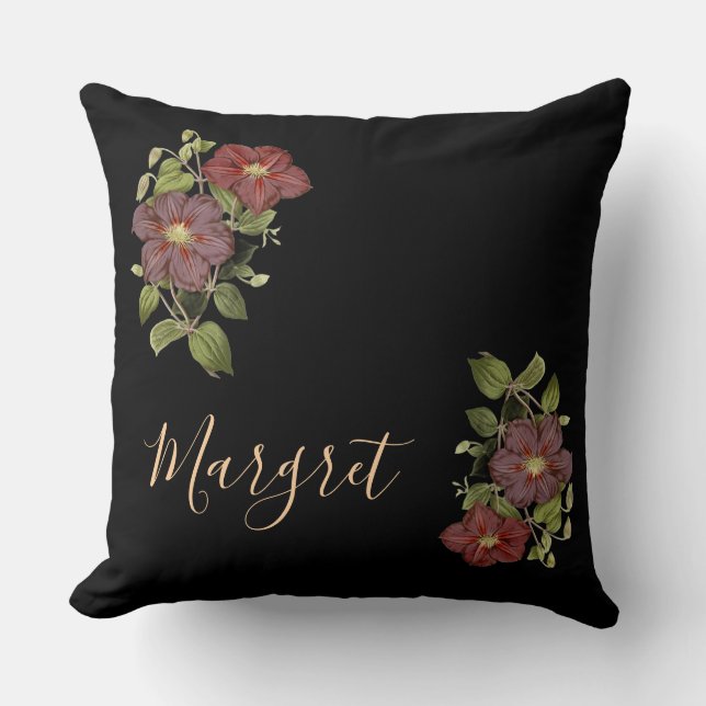 almohada floral personalizada (Anverso)
