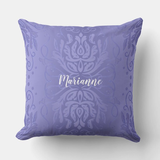 Almohada floral personalizada del damasco de la (Anverso)
