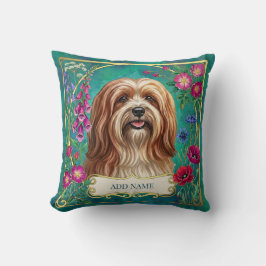 Almohada Floral Personalizada Roja y Blanca de Lha