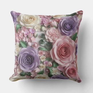 Almohada floral romántica