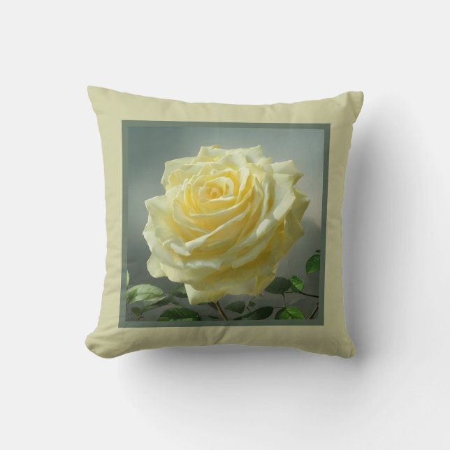Almohada - floral romántica, flor rosa, rosa (Anverso)