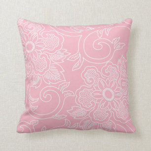 Almohada floral rosada de la flor de cerezo