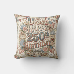 Almohada floral Shabby Chic USA cumpleaños 250