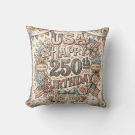 Almohada floral Shabby Chic USA cumpleaños 250