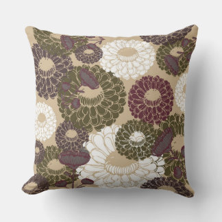 Almohada Floral Tono Desnudo Tierra