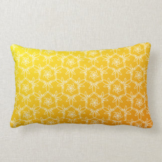 Almohada floral tropical - amarillo