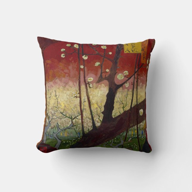 Almohada floreciente del árbol de ciruelo (Anverso)