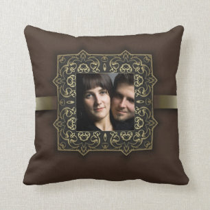 almohada fotográfica con marco vintage
