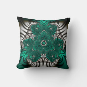 almohada fractal de rayas de cebra