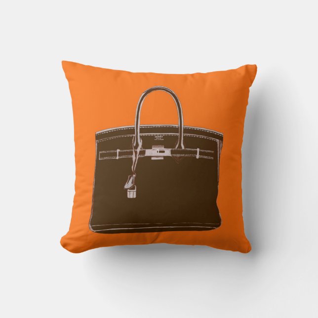 ALMOHADA FRANCESA BROWN/ORANGE DEL BOLSO (Anverso)