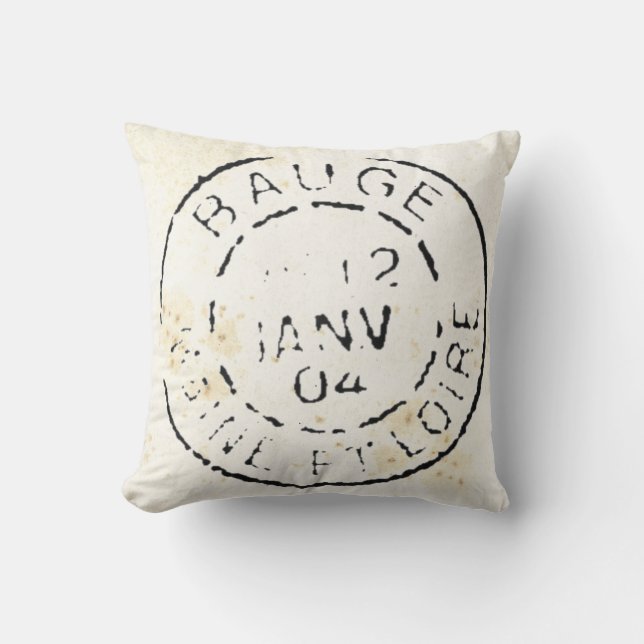 Almohada francesa de postal antigua (antigua marca (Anverso)