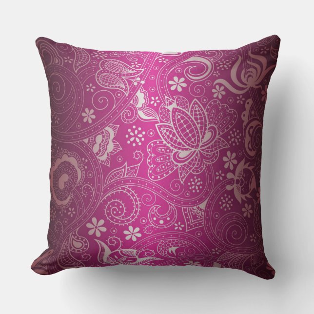 Almohada fucsia elegante (Anverso)