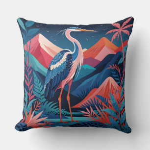 almohada garza cresta de neón