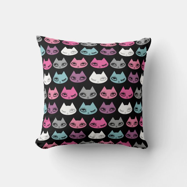 Almohada gatita con flor (Anverso)