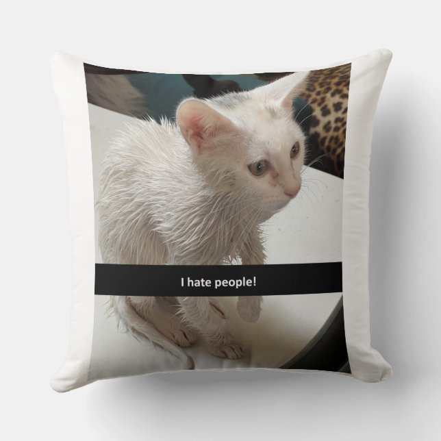 Almohada Gatos que Amo. Almohada Gatos que Odian a (Reverso )