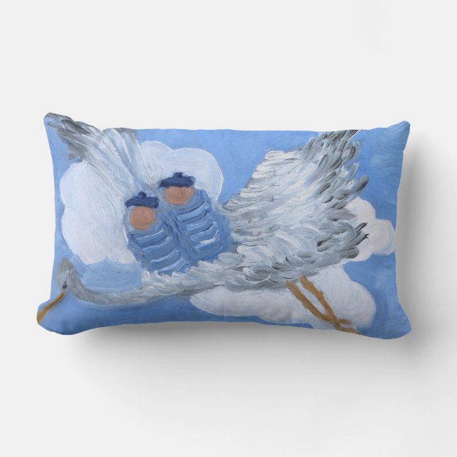 Almohada gemela de los bebés que vuela y de la (Anverso)
