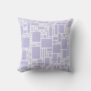 Almohada geométrica abstracta de lavanda púrpura m