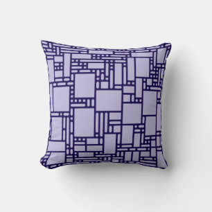 Almohada geométrica abstracta de lavanda púrpura m